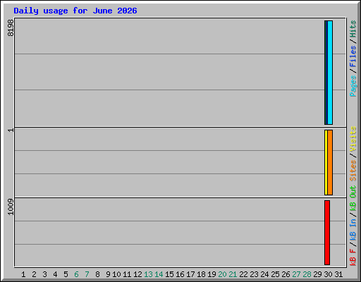 Daily usage for June 2026