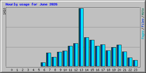 Hourly usage for June 2026
